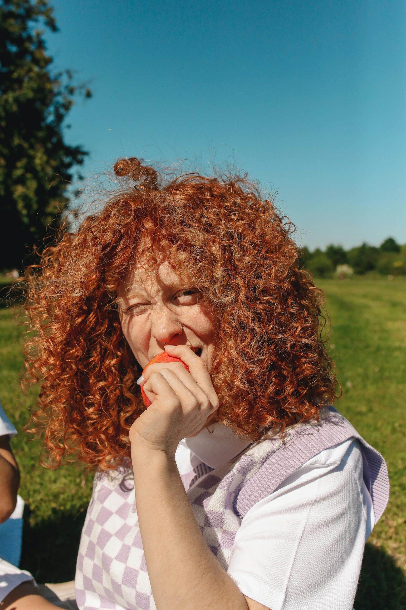 apple woman healthy eating scaled